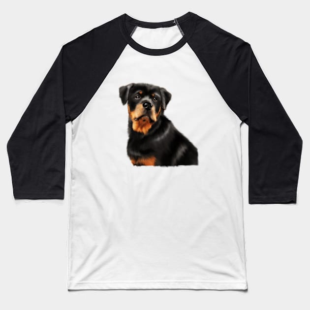 Rottweiler Dog, Dog Lover Baseball T-Shirt by dukito